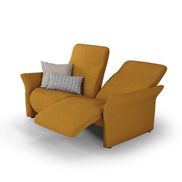 配有 LA10 推杆系统的电动可调斜躺椅沙发