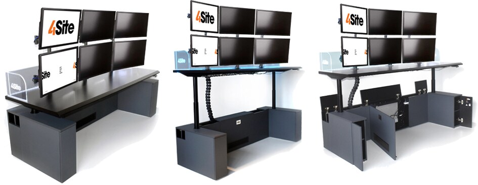 4Site 使用 LINAK DESKLINE（办公系列）升降柱增强用户对控制台的体验。