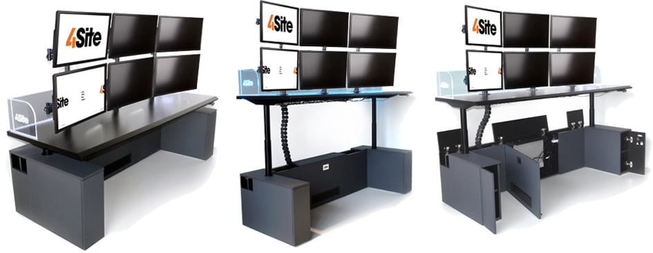 4Site 使用 LINAK DESKLINE(办公系列)升降柱增强用户对控制台的体验。