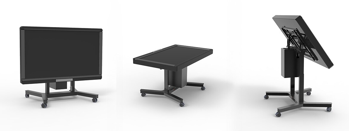 从侧面观察 MIMI MOT 显示屏，它呈倾斜状态。