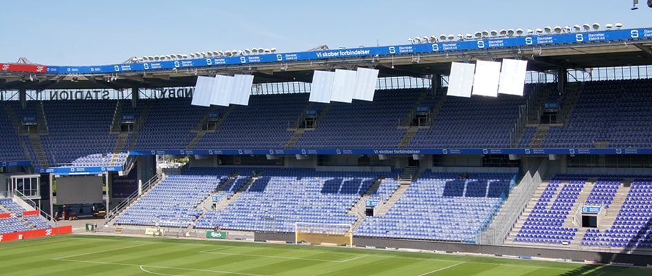 Second Sun 在 Brøndby(布隆德比)足球场 上的应用