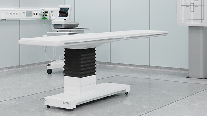 Table de radiologie équipée de vérins linéaires électriques LINAK à l’hôpital