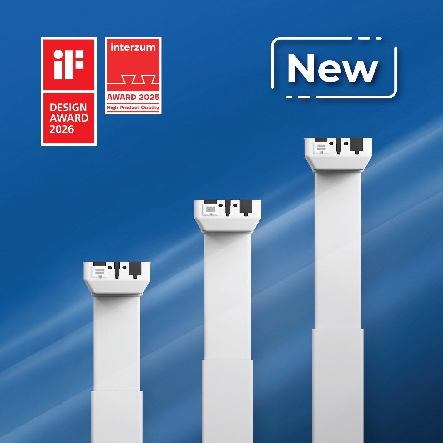 荣获殊荣的新系列升降柱。精工赋能，恒久品质，助您稳操胜券。