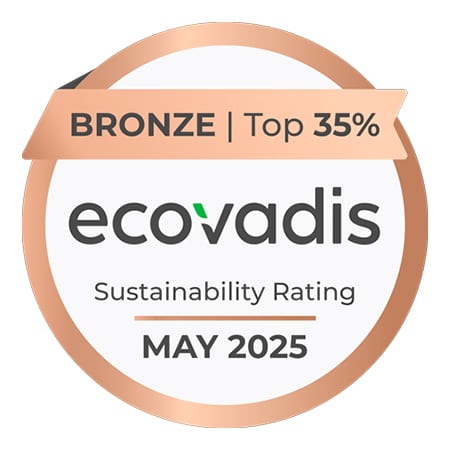 EcoVadis 铜牌奖徽标。