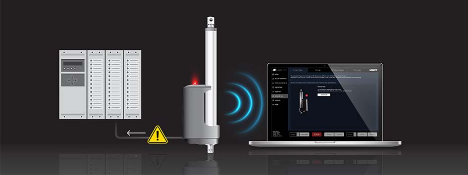 工作站装有 Actuator Connect™ 配置器软件和 LA36 推杆。