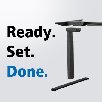 桌架、支腿、支脚。LINAK 将全套桌架解决方案用于办公桌。