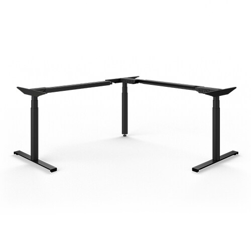 带三腿的转角办公桌用升降桌架 - LINAK 桌架 1 系列