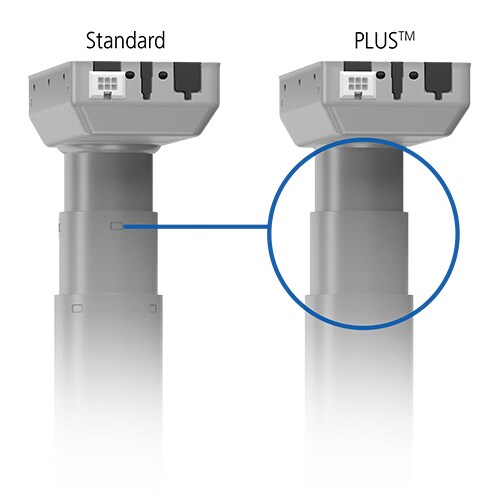 LINAK DL11 标准设计电动升降柱。不带可视滑垫的 PLUS™ 设计。