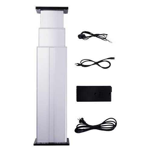 两个带有电缆、控制盒和控制器的 LINAK® LC1 电动升降柱