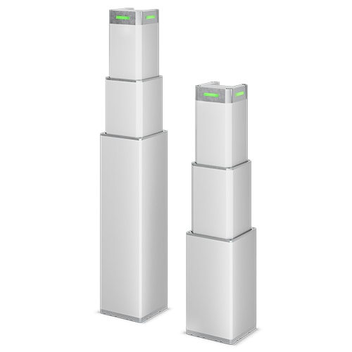 LINAK® LC3 IC 工业用三段式电动升降柱。