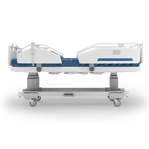 床侧装有 USB-A 电源适配器的床应用全视图