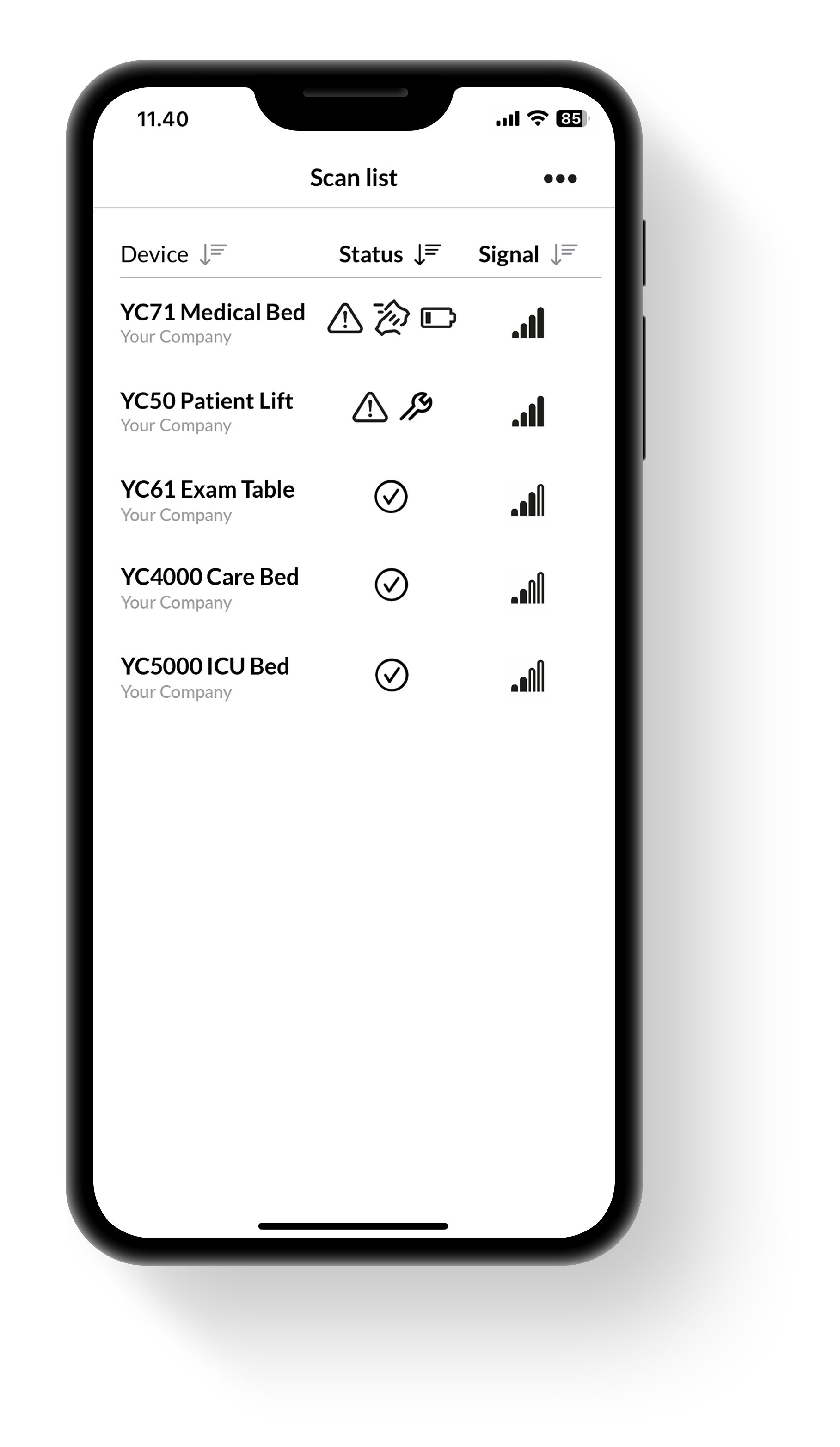 OneConnect - 扫描列表