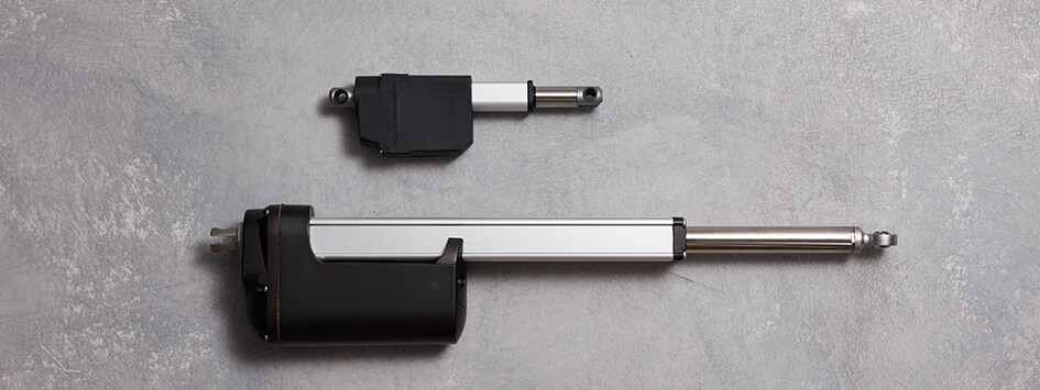 电动直线推杆具有不同的尺寸、行程长度和额定功率 