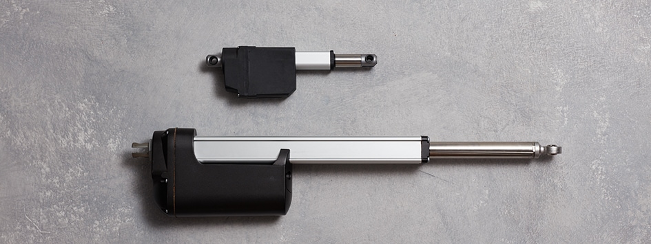 电动直线推杆具有不同的尺寸、行程长度和额定功率