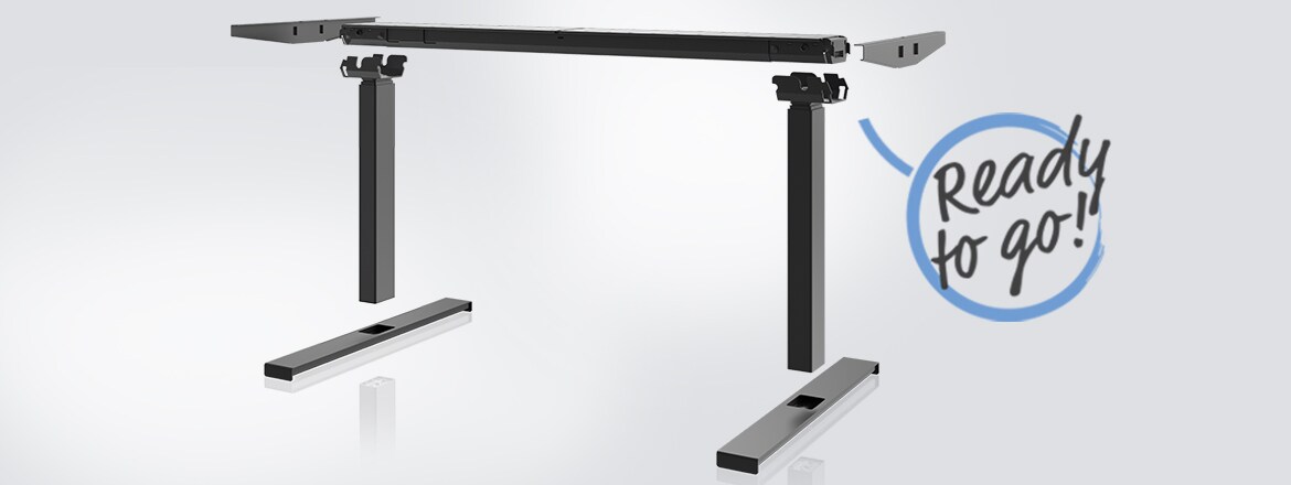 桌架方案 2 是供 LINAK® 办公桌用的全套简便桌架方案。