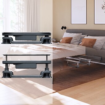 使用 Baselift™ 舒适区调节推杆系统调整休闲床的床垫 