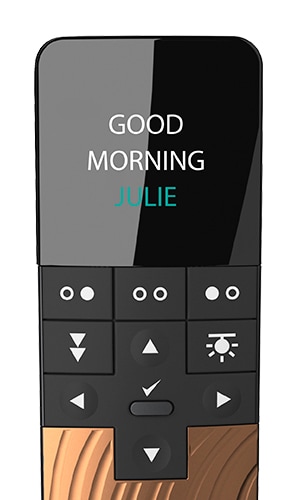 LINAK HC40 手控器在屏幕上显示品牌口号或个性化问候语