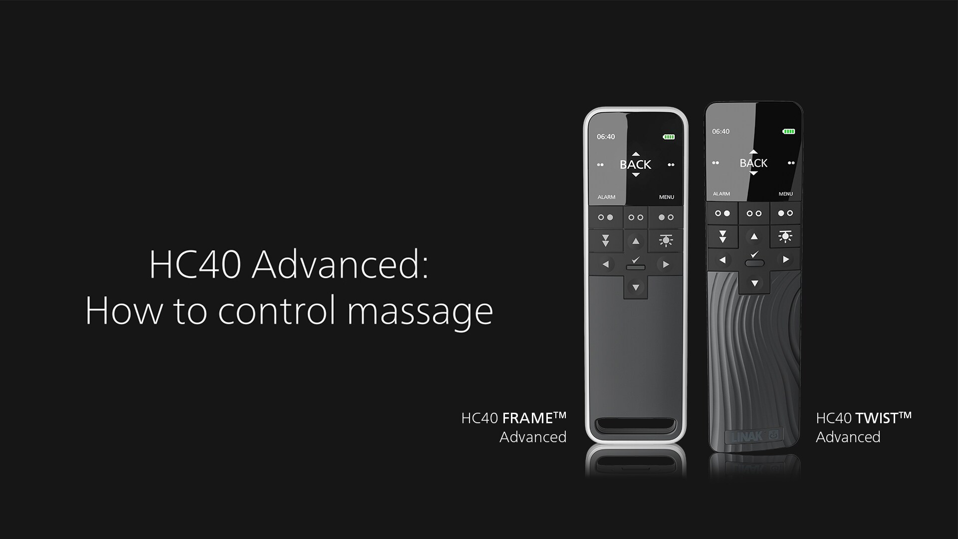 HC40 高级版：按摩功能的控制方法