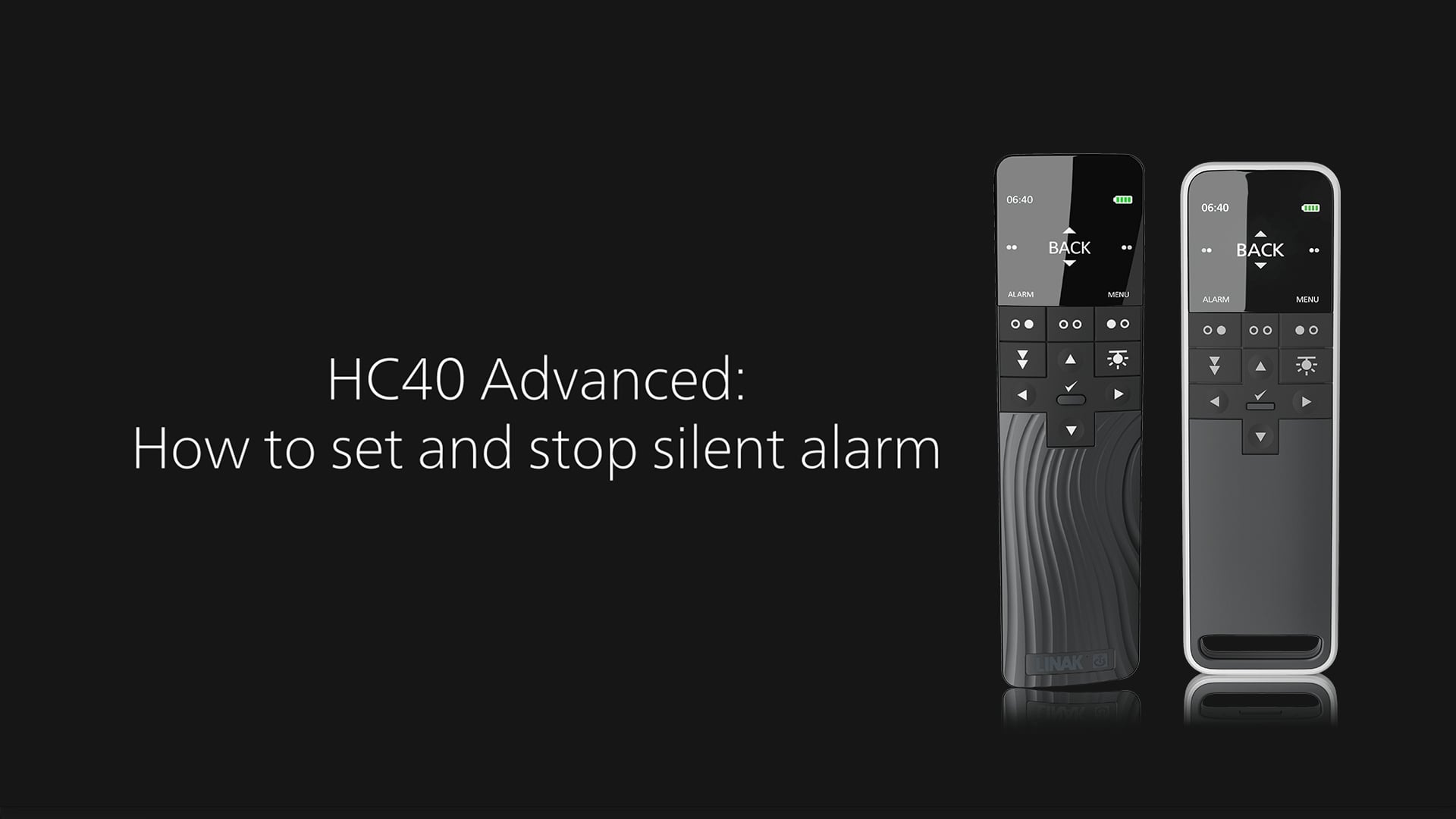 HC40 高级版 - 如何设定和停止无声闹钟