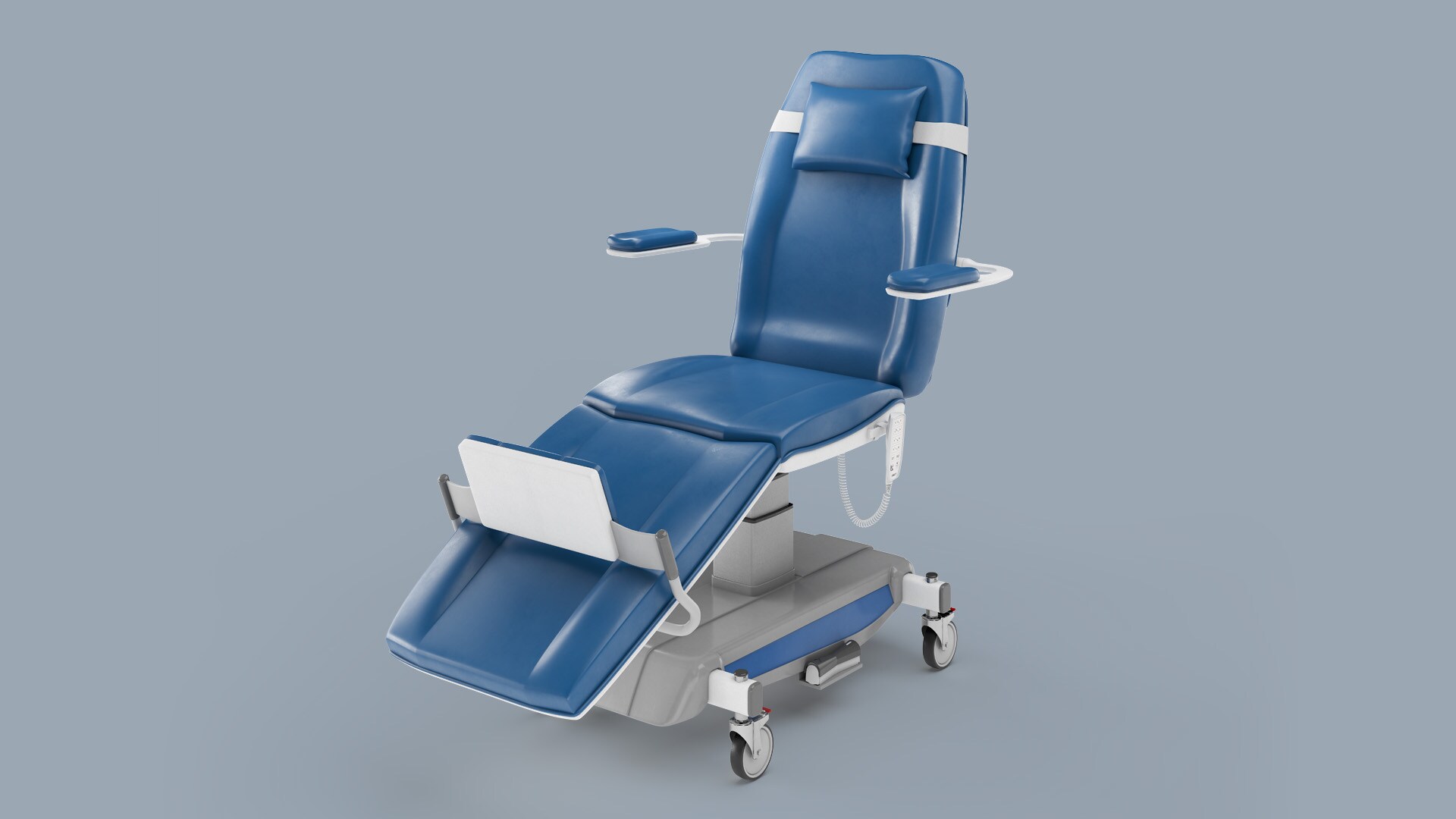 配有 LINAK 产品、推杆驱动的透析椅