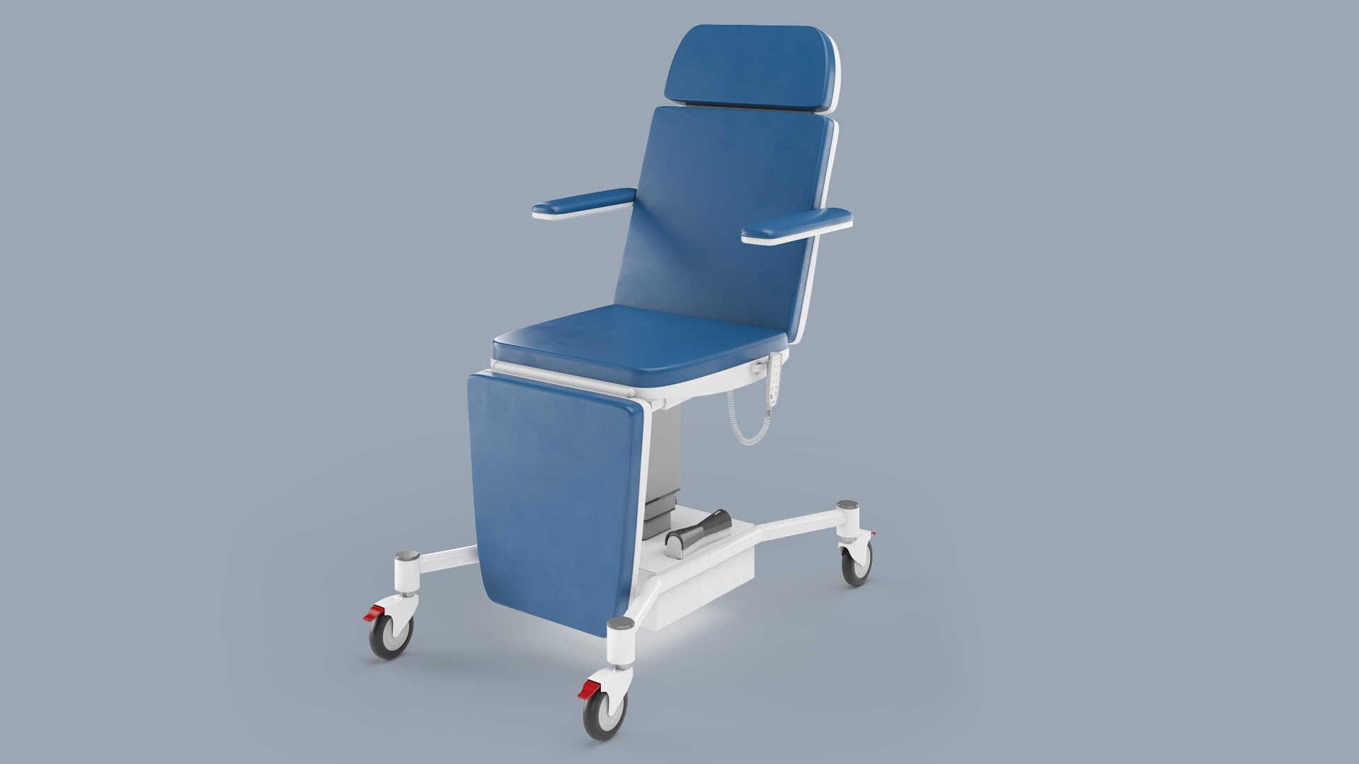 配有 LINAK 产品、推杆驱动的电动手术椅