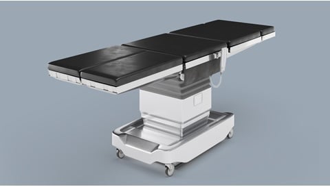 配有 LINAK 产品、推杆驱动的电动手术台
