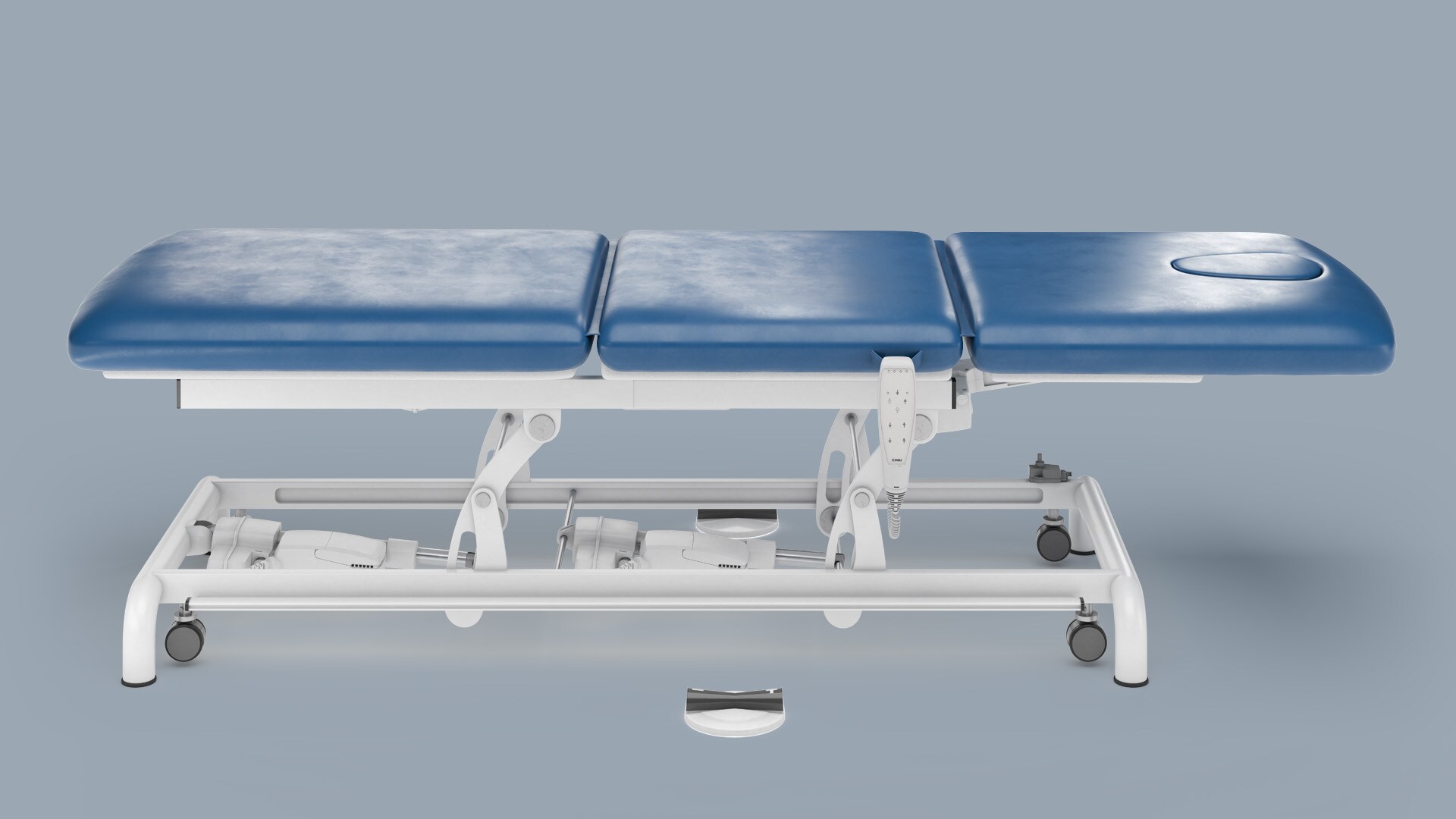 配有 LINAK 产品、推杆驱动的治疗沙发床