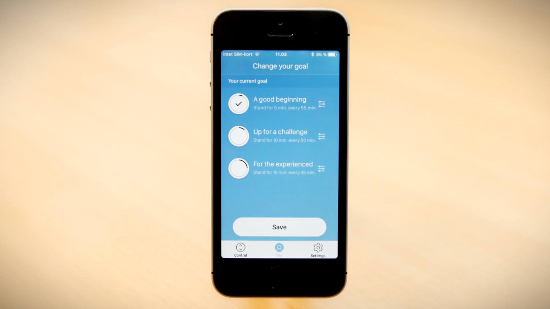 如何设定目标并激活站起提醒通知